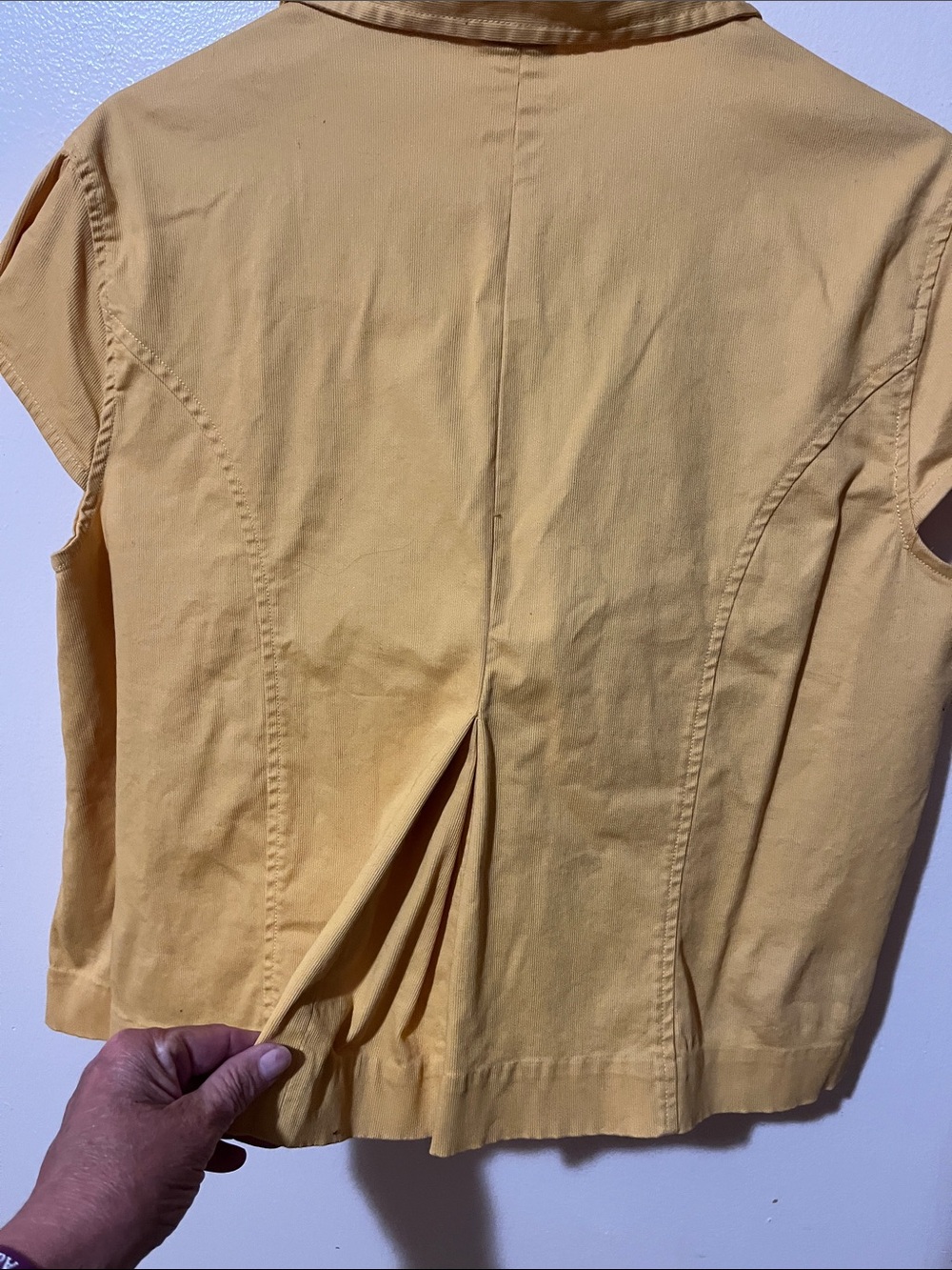 VTG CATO WOMEN / Size 14-16 / Peter Pan Collar / Big Buttons / Pockets / Yellow - Picture 8 of 8